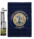 Air Force Proud Grandparent Airman - Military Americana Vertical Impressions Decorative Flags HG108552 Made In USA