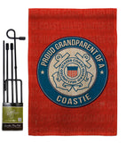 Proud Grandparent Coastie - Military Americana Vertical Impressions Decorative Flags HG108553 Made In USA