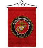 Proud Grandparent Marines - Military Americana Vertical Impressions Decorative Flags HG108554 Made In USA