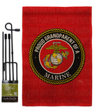 Proud Grandparent Marines - Military Americana Vertical Impressions Decorative Flags HG108554 Made In USA