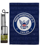 Proud Grandparent Sailor - Military Americana Vertical Impressions Decorative Flags HG108556 Made In USA