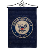 Proud Grandparent Sailor - Military Americana Vertical Impressions Decorative Flags HG108556 Made In USA