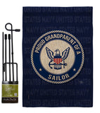 Proud Grandparent Sailor - Military Americana Vertical Impressions Decorative Flags HG108556 Made In USA