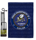 Seabees Proud Grandparent Sailor - Military Americana Vertical Impressions Decorative Flags HG108557 Made In USA