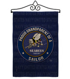 Seabees Proud Grandparent Sailor - Military Americana Vertical Impressions Decorative Flags HG108557 Made In USA