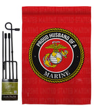 Proud Husband Marines - Military Americana Vertical Impressions Decorative Flags HG108563 Made In USA