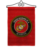 Proud Husband Marines - Military Americana Vertical Impressions Decorative Flags HG108563 Made In USA