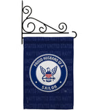 Proud Husband Sailor - Military Americana Vertical Impressions Decorative Flags HG108565 Made In USA