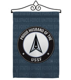 Proud Husband USSF - Military Americana Vertical Impressions Decorative Flags HG108567 Made In USA