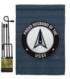 Proud Husband USSF - Military Americana Vertical Impressions Decorative Flags HG108567 Made In USA