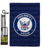 Proud Mom Sailor - Military Americana Vertical Impressions Decorative Flags HG108574 Made In USA