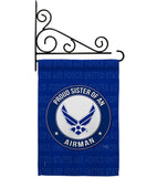 Proud Sister Airman - Military Americana Vertical Impressions Decorative Flags HG108577 Made In USA