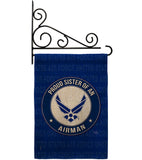 Proud Sister Airman - Military Americana Vertical Impressions Decorative Flags HG108577 Made In USA