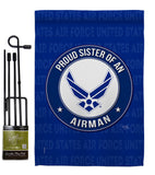 Proud Sister Airman - Military Americana Vertical Impressions Decorative Flags HG108577 Made In USA