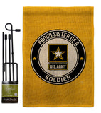 Proud Sister Soldier - Military Americana Vertical Impressions Decorative Flags HG108578 Made In USA