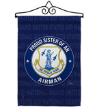 Air Force Proud Sister Airman - Military Americana Vertical Impressions Decorative Flags HG108579 Made In USA