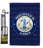 Air Force Proud Sister Airman - Military Americana Vertical Impressions Decorative Flags HG108579 Made In USA