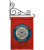 Proud Sister Coastie - Military Americana Vertical Impressions Decorative Flags HG108580 Made In USA