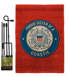 Proud Sister Coastie - Military Americana Vertical Impressions Decorative Flags HG108580 Made In USA