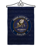 Seabees Proud Sister Sailor - Military Americana Vertical Impressions Decorative Flags HG108584 Made In USA