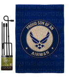 Proud Son Airman - Military Americana Vertical Impressions Decorative Flags HG108586 Made In USA