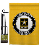 Proud Son Soldier - Military Americana Vertical Impressions Decorative Flags HG108587 Made In USA