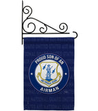 Air Force Proud Son Airman - Military Americana Vertical Impressions Decorative Flags HG108588 Made In USA