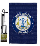 Air Force Proud Son Airman - Military Americana Vertical Impressions Decorative Flags HG108588 Made In USA