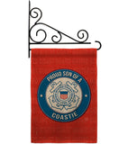 Proud Son Coastie - Military Americana Vertical Impressions Decorative Flags HG108589 Made In USA