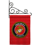 Proud Son Marines - Military Americana Vertical Impressions Decorative Flags HG108590 Made In USA