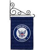 Proud Son Sailor - Military Americana Vertical Impressions Decorative Flags HG108592 Made In USA