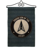 Proud Son USSF - Military Americana Vertical Impressions Decorative Flags HG108594 Made In USA