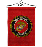 Proud Uncle Marines - Military Americana Vertical Impressions Decorative Flags HG108599 Made In USA