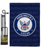 Proud Uncle Sailor - Military Americana Vertical Impressions Decorative Flags HG108601 Made In USA