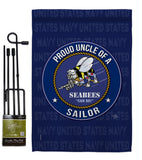 Seabees Proud Uncle Sailor - Military Americana Vertical Impressions Decorative Flags HG108602 Made In USA