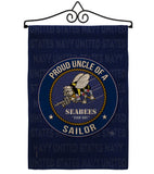 Seabees Proud Uncle Sailor - Military Americana Vertical Impressions Decorative Flags HG108602 Made In USA