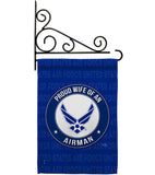 Proud Wife Airman - Military Americana Vertical Impressions Decorative Flags HG108604 Made In USA