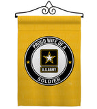 Proud Wife Soldier - Military Americana Vertical Impressions Decorative Flags HG108605 Made In USA