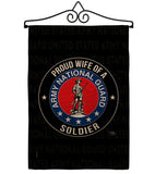 Army Proud Wife Soldier - Military Americana Vertical Impressions Decorative Flags HG108609 Made In USA