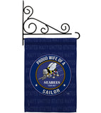 Seabees Proud Wife Sailor - Military Americana Vertical Impressions Decorative Flags HG108611 Made In USA