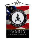 US Space Force Family Honor - Military Americana Vertical Impressions Decorative Flags HG108613 Made In USA