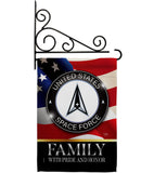 US Space Force Family Honor - Military Americana Vertical Impressions Decorative Flags HG108613 Made In USA