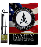 US Space Force Family Honor - Military Americana Vertical Impressions Decorative Flags HG108613 Made In USA