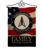 US Space Force Family Honor - Military Americana Vertical Impressions Decorative Flags HG108613 Made In USA