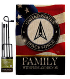 US Space Force Family Honor - Military Americana Vertical Impressions Decorative Flags HG108613 Made In USA