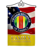 US Vietnam Veterans Family Honor - Military Americana Vertical Impressions Decorative Flags HG108614 Made In USA