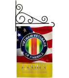 US Vietnam Veterans Family Honor - Military Americana Vertical Impressions Decorative Flags HG108614 Made In USA