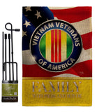 US Vietnam Veterans Family Honor - Military Americana Vertical Impressions Decorative Flags HG108614 Made In USA