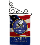 US Seabees Family Honor - Military Americana Vertical Impressions Decorative Flags HG108615 Made In USA