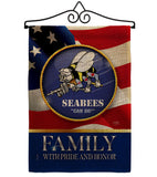 US Seabees Family Honor - Military Americana Vertical Impressions Decorative Flags HG108615 Made In USA